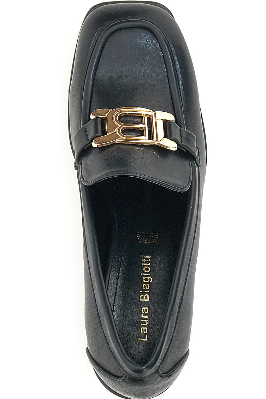 Mocassino con Tacco 8227 Nero-LAURA BIAGIOTTI