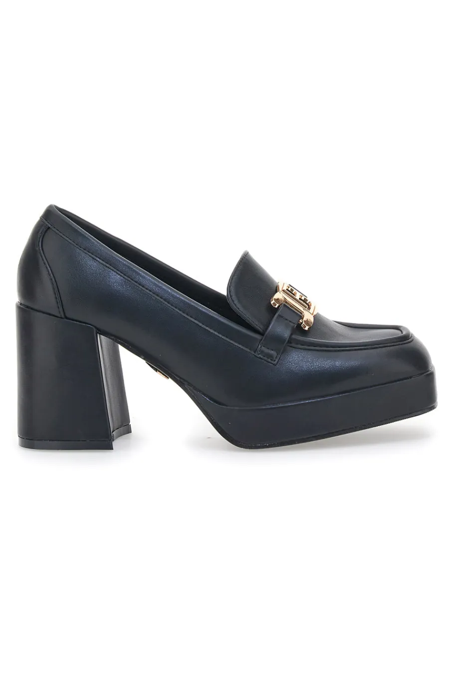 Mocassino con Tacco 8227 Nero-LAURA BIAGIOTTI