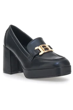 Mocassino con Tacco 8227 Nero-LAURA BIAGIOTTI