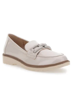 Mocassino Lucido Beige con Catenella 526817-LE HAVRE PARIS Sale