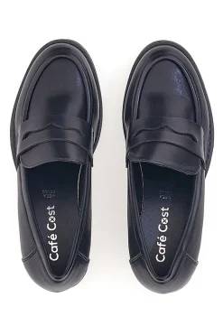 Mocassino nero con tacco a blocco CAFE' COST H6913214-CAFÈ COST Clearance