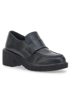 Mocassino Nero con Tacco 2200115-GALIA Best