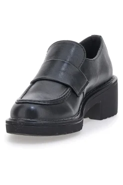 Mocassino Nero con Tacco 2200115-GALIA Best