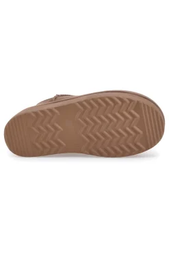 L1250 – Kamelfarbene Slipper-Stiefeletten mit Plateausohle in Wildlederoptik-MON DIEU Clearance