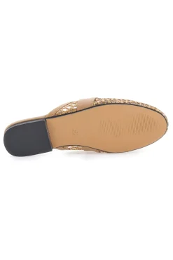 Mule beige con morsetto dorato LLY27-LE HAVRE PARIS Best