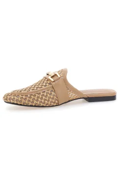 Mule beige con morsetto dorato LLY27-LE HAVRE PARIS Best