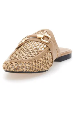 Mule beige con morsetto dorato LLY27-LE HAVRE PARIS Best