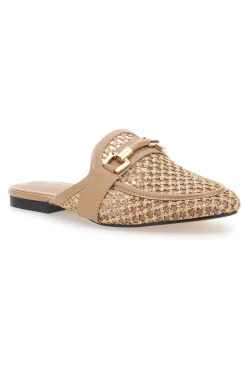 Mule beige con morsetto dorato LLY27-LE HAVRE PARIS Best