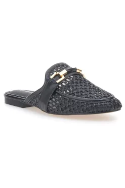 Mule nere con morsetto dorato LLY27-LE HAVRE PARIS Discount