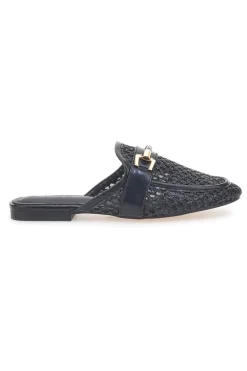 Mule nere con morsetto dorato LLY27-LE HAVRE PARIS Discount