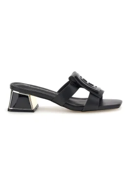 Mules nere con tacco basso e fascia decorativa 9730-LAURA BIAGIOTTI Sale