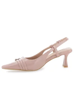Nude Lack-Effekt Slingback-Pumps mit mittlerem Absatz CMJ2405314-LE HAVRE PARIS Sale