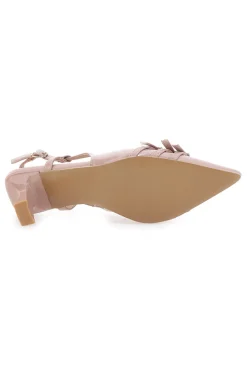 Nude Lack-Effekt Slingback-Pumps mit mittlerem Absatz CMJ2405314-LE HAVRE PARIS Sale