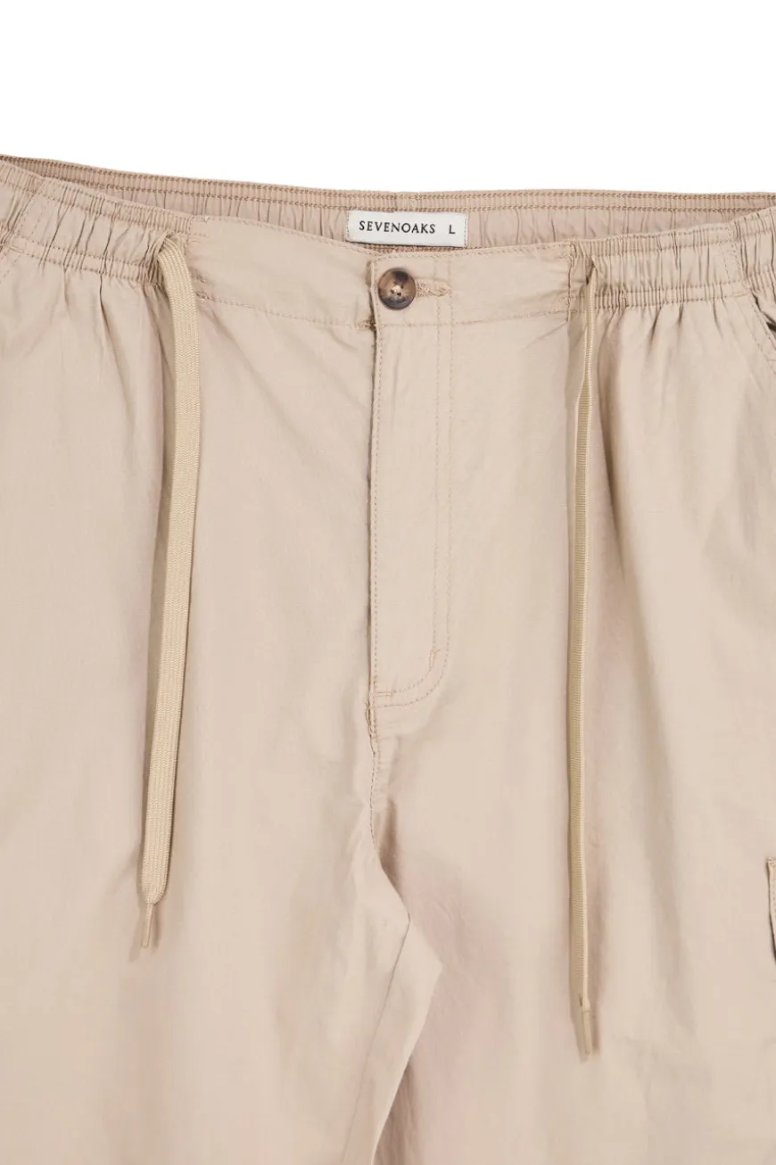 Pantaloni beige con tasche cargo e coulisse Sevenoaks NBY006