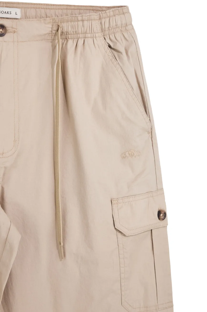 Pantaloni beige con tasche cargo e coulisse Sevenoaks NBY006