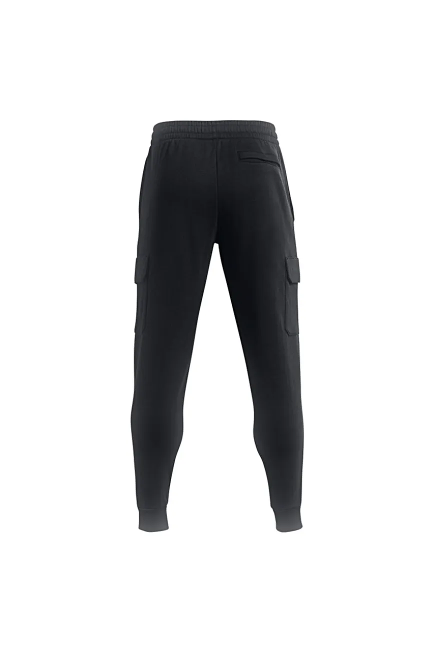 Pantaloni jogger neri in pile con tasche cargo Under Armour RIVAL FLEECE CARGO JOGGER