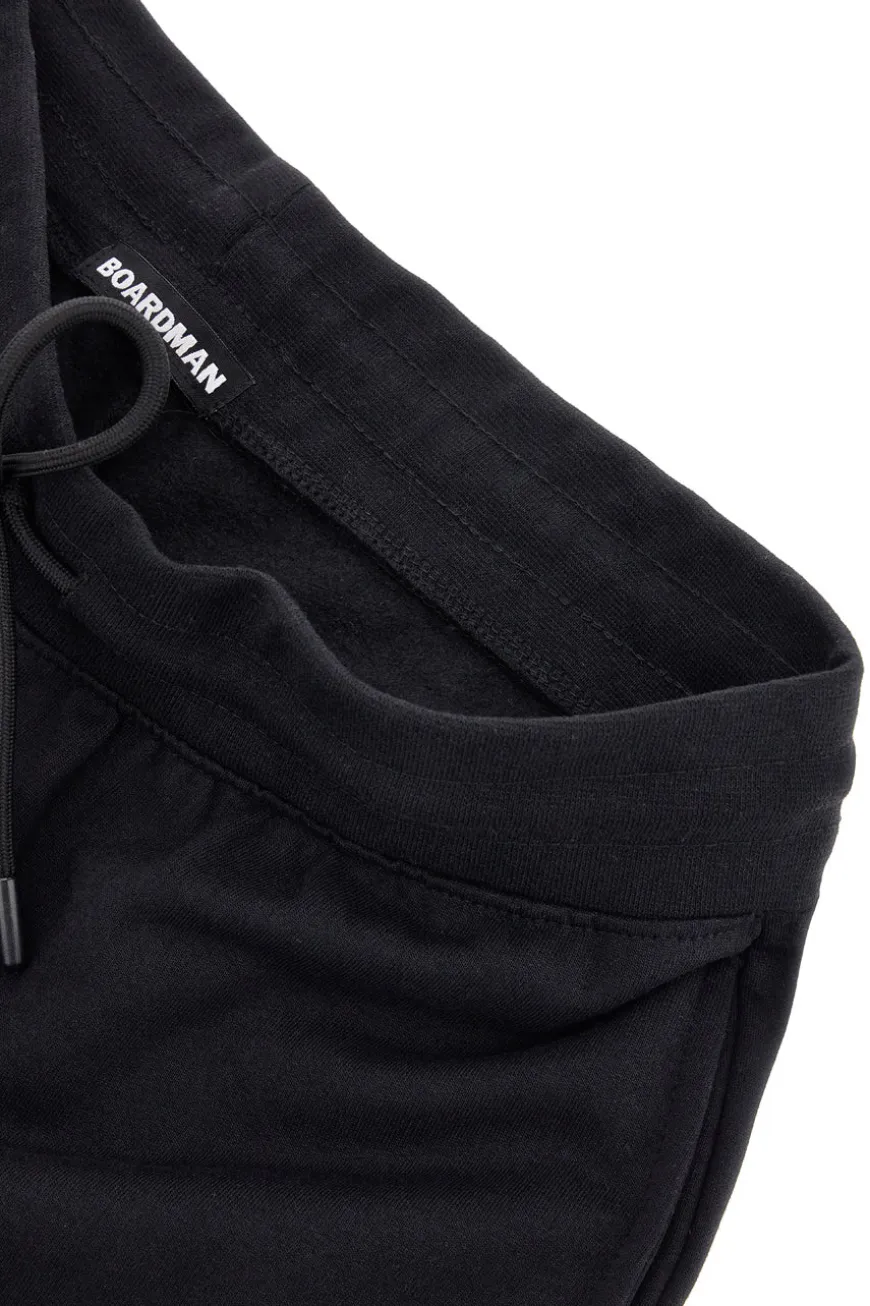 Pantaloni neri cargo interno felpato Boardman NBY821
