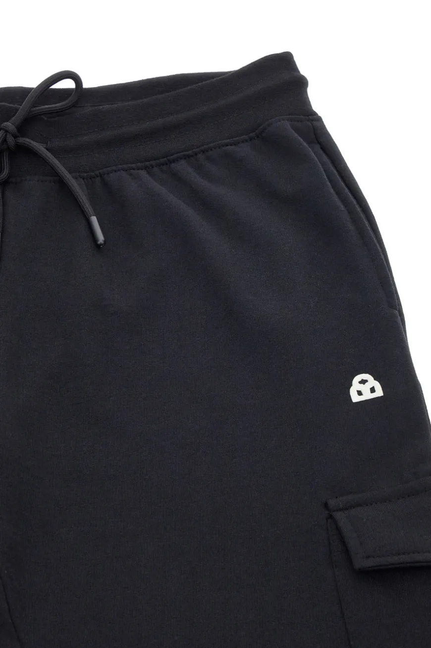 Pantaloni neri cargo interno felpato Boardman NBY821
