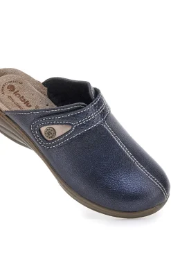 Pantofola blu anatomica con cuciture a vista 80LY-INBLU