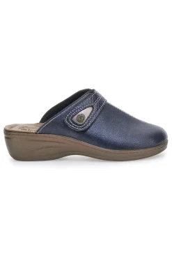 Pantofola blu anatomica con cuciture a vista 80LY-INBLU