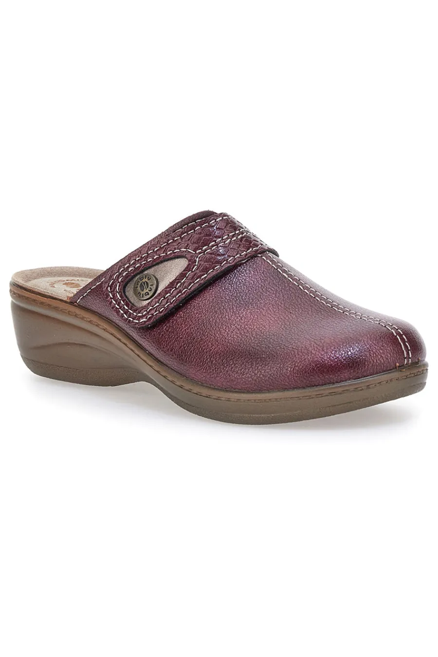 Pantofola bordeaux anatomica con cuciture a vista 80LY-INBLU Discount