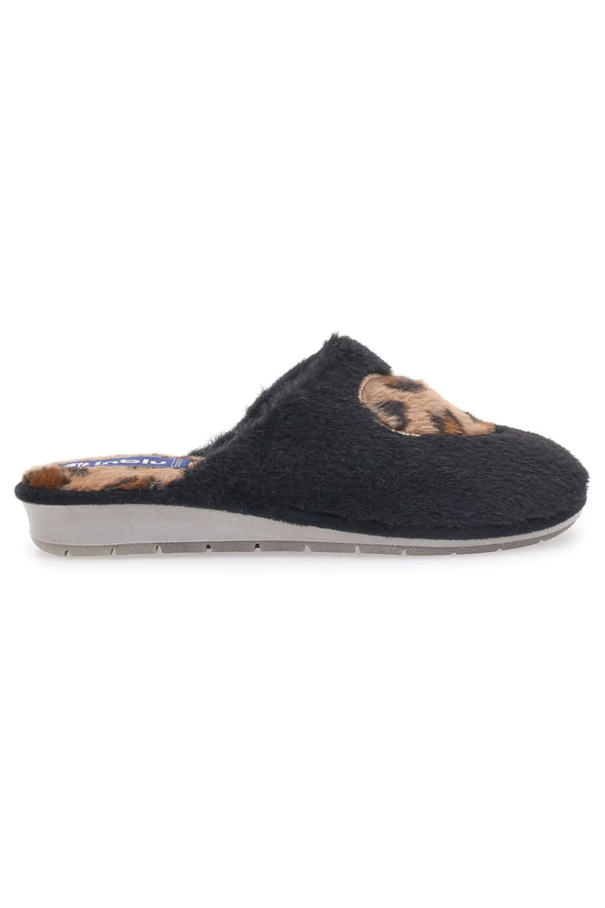 Pantofole Animalier Nere Inblu 100 LB