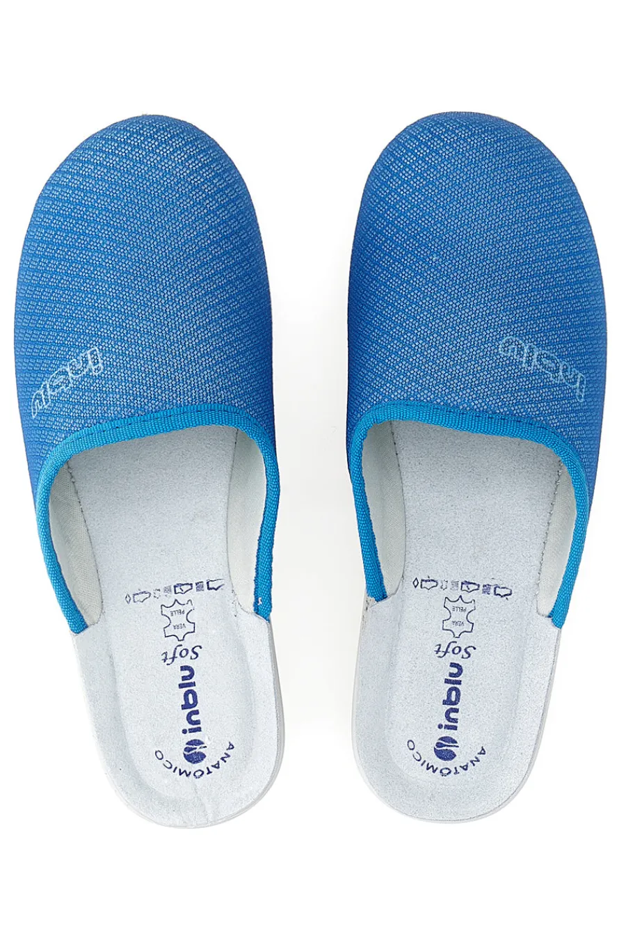 Pantofole blu con sottopiede anatomico 52 BJ-INBLU Discount