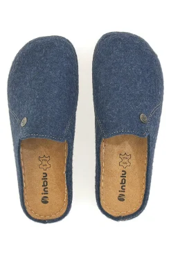 Pantofole blu in feltro con suola effetto para 12 DK-INBLU Online