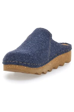 Pantofole blu in feltro con suola effetto para 12 DK-INBLU Online