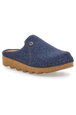 Pantofole blu in feltro con suola effetto para 12 DK-INBLU Online