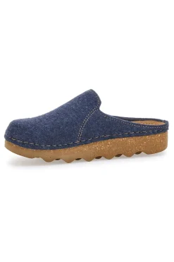 Pantofole blu in feltro con suola effetto para 12 DK-INBLU Online