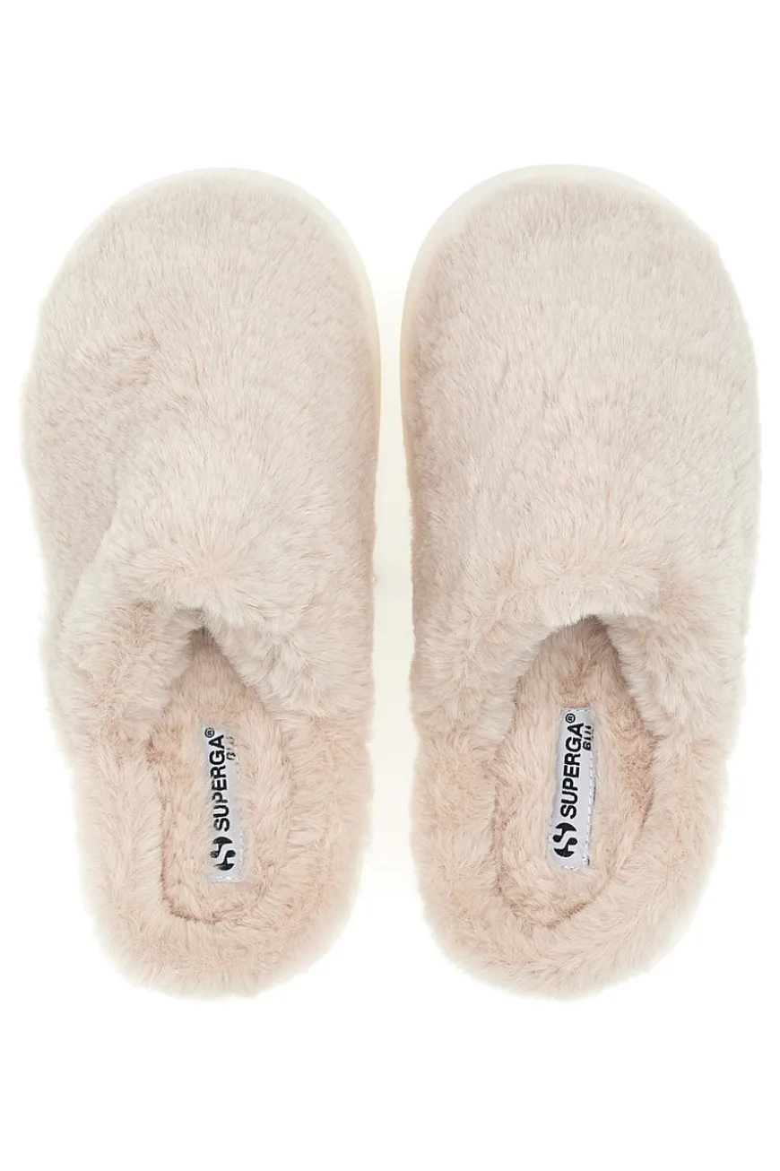 Pantofole rosa in tessuto effetto peluche Superga S45U866