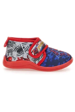 Pantofole rosse e blu con stampa Spiderman e chiusura a strappo Spiderman R1310311T01