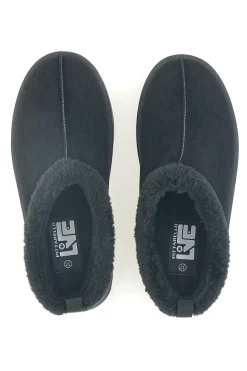 Pantofole Sabot nere con pelo con platform PK1913A-PITTARELLO LOVE