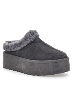 Pantofole Stivaletti con Pelo Grigie Con Platform 1913-PITTARELLO LOVE Sale
