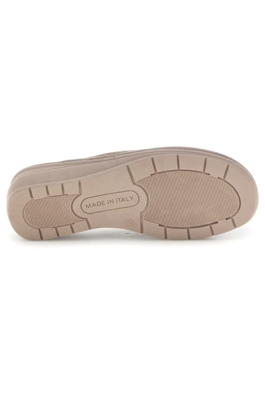 Pantofole Tortora con fascia traforata 7555-LINEA COMODA Clearance