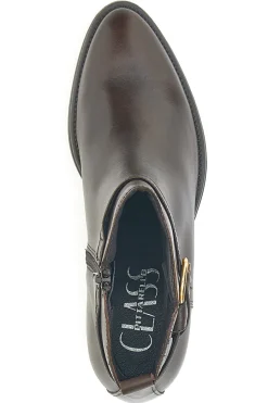 852160 Stiefeletten aus braunem Leder mit niedrigem Absatz-PITTARELLO CLASS Hot
