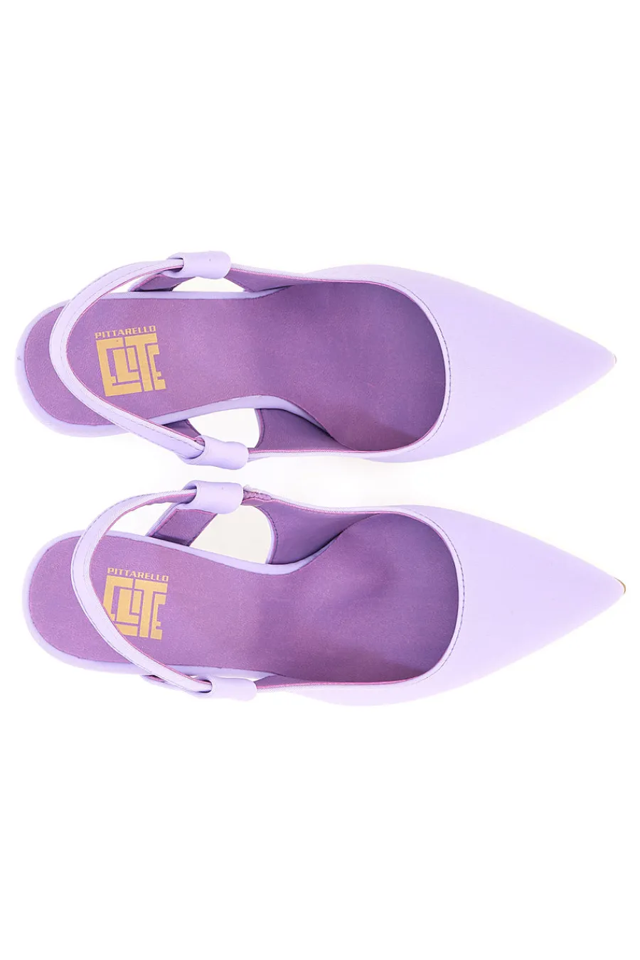 006 Lilafarbene Slingback-Pumps aus Mikrofaser-PITTARELLO ELITE Sale