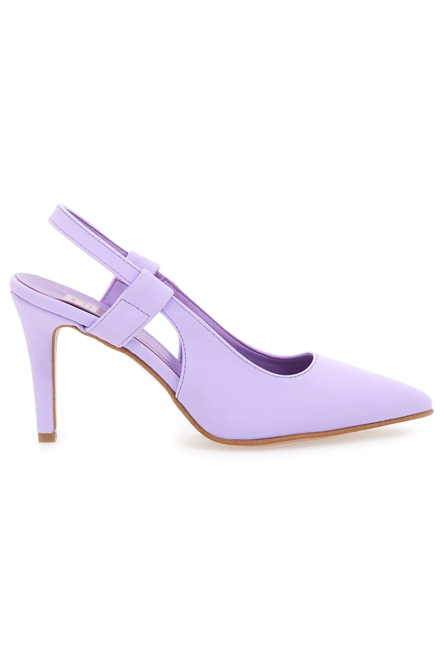 006 Lilafarbene Slingback-Pumps aus Mikrofaser-PITTARELLO ELITE Sale