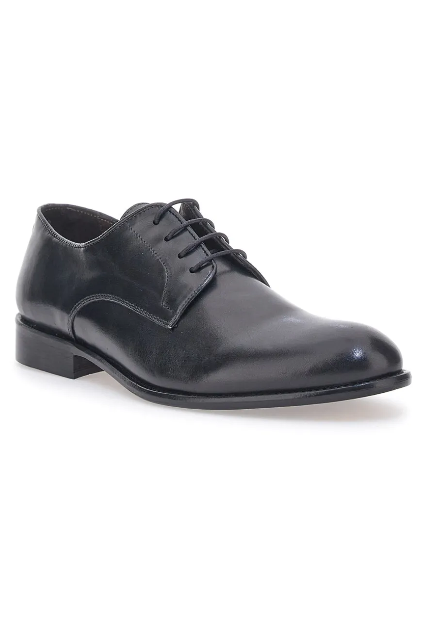 Pittarello Plus 734 Schnürschuhe aus schwarzem Echtleder