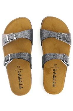 335A006SR Silber Doppelriemen Hausschuhe-PITTARELLO TIERRA Clearance