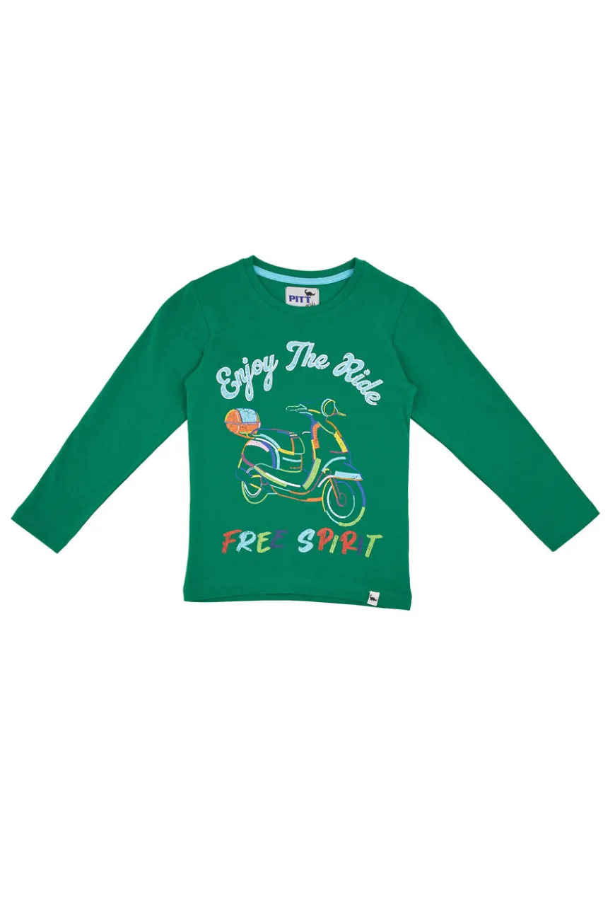 Pitt Kids Rundhals-T-Shirt 03029 Grün