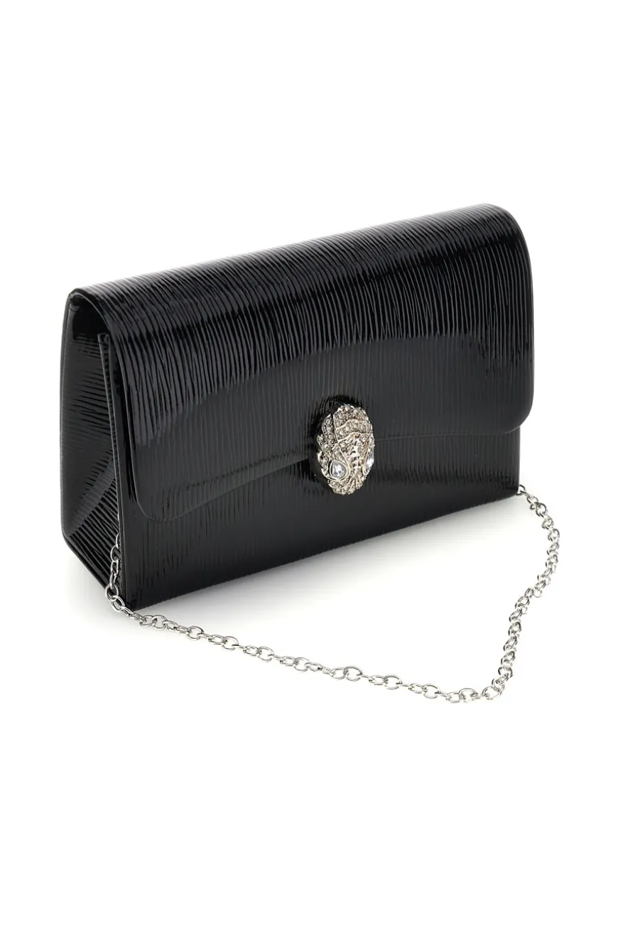 Pochette nera con fibbia gioiello Nbg SERA/3512