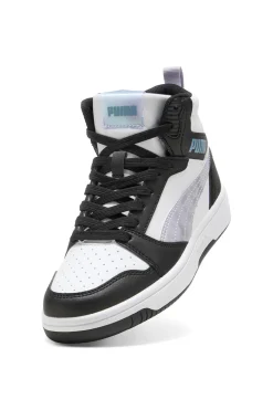 Rebound V6 Mid Space Belle Jr – Schwarze und weiße High-Top-Sneaker mit schillernden Details-PUMA Clearance