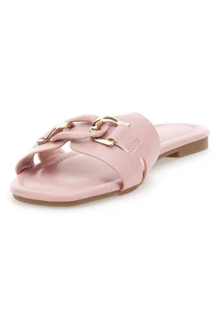 Rosa niedrige Hausschuhe mit Kette 1068-TALEMI Sale