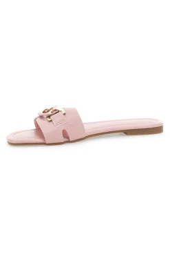 Rosa niedrige Hausschuhe mit Kette 1068-TALEMI Sale