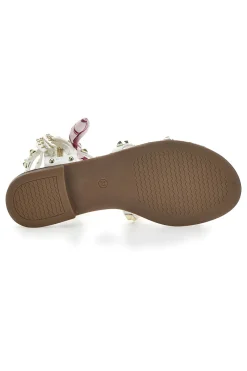 Sandali alla Schiava Bianchi con Borchie Me & Me 1532-ME u0026 ME New