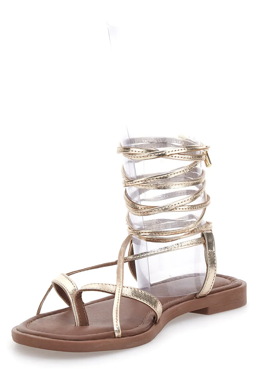 Sandali alla Schiava Platino con Infradito e Tomaia in Pelle A6700103-PITTARELLO SUN New