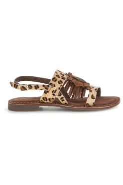 Sandali animalier in vera pelle con frange IF10277-PITTARELLO LOOK New