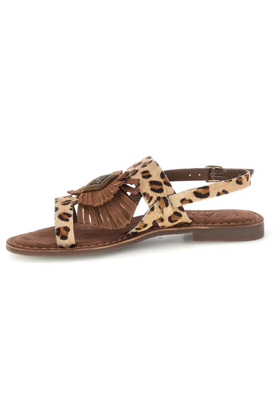 Sandali animalier in vera pelle con frange IF10277-PITTARELLO LOOK New